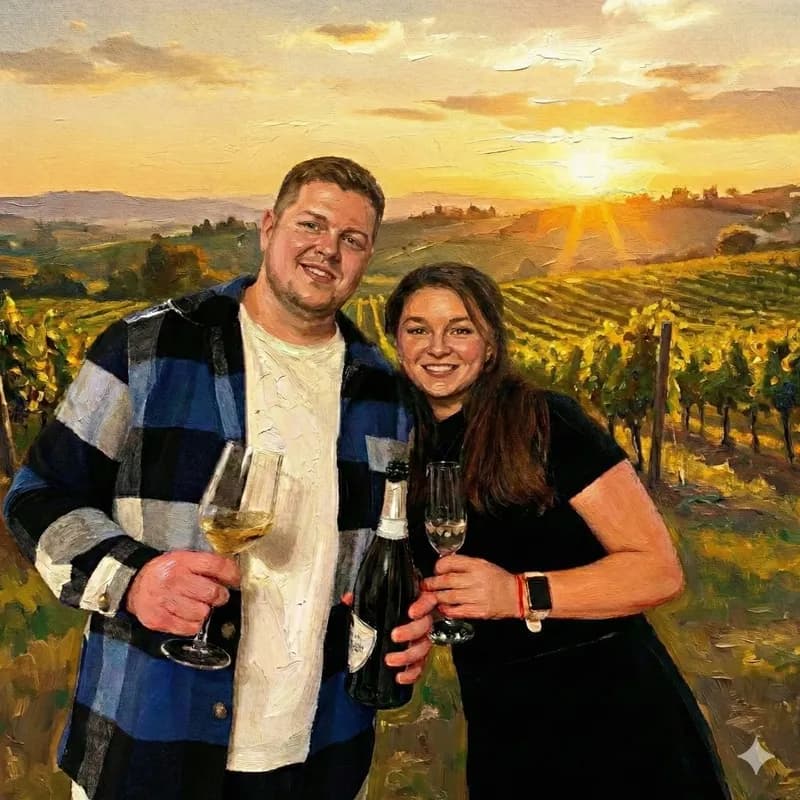Canvas artwork — oil painting style portrait